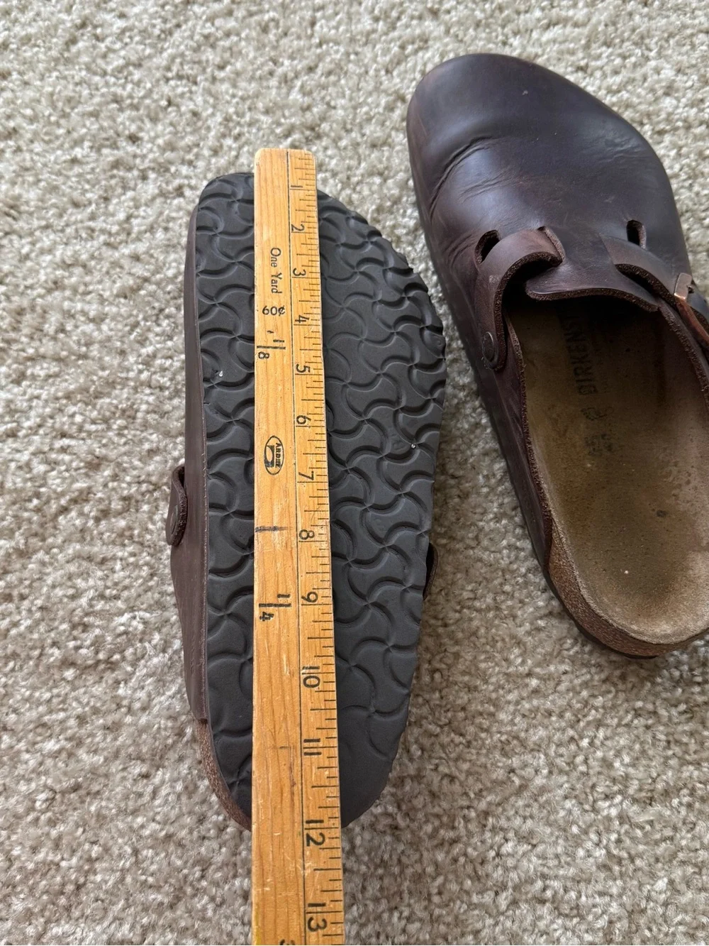 Birkenstock Boston Clog Habana Brown Oiled Leather EU 45 US 12 Sandals